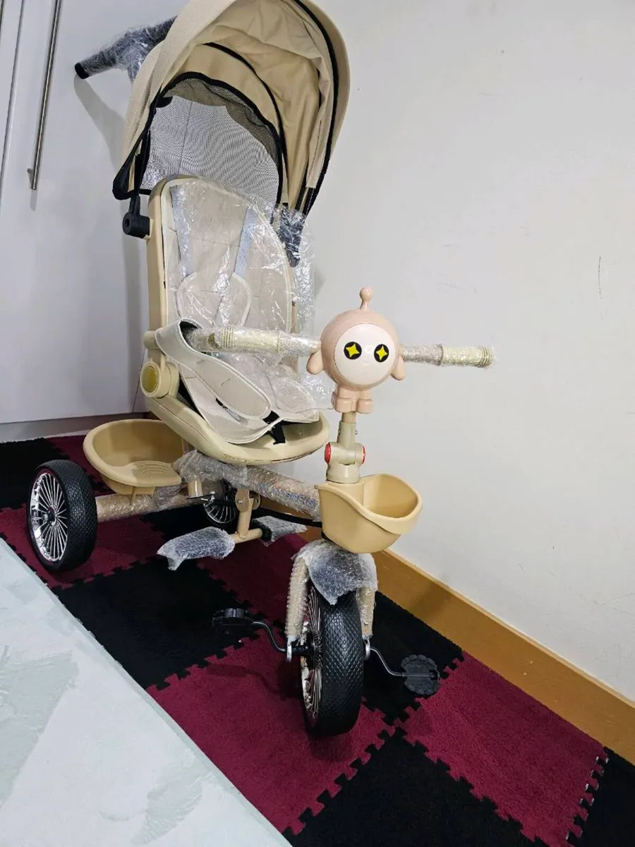 Cream Colour Baby Push Trike / Kids Tricycle 👶 - Image 2