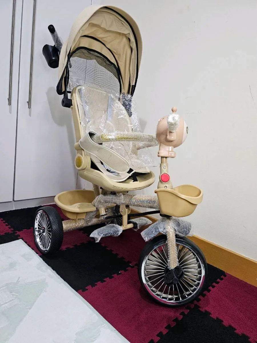 Cream Colour Baby Push Trike / Kids Tricycle 👶 - Image 3