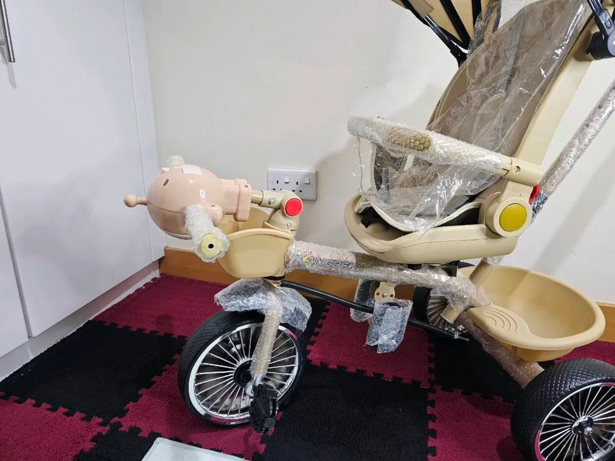 Cream Colour Baby Push Trike / Kids Tricycle 👶 - Image 4