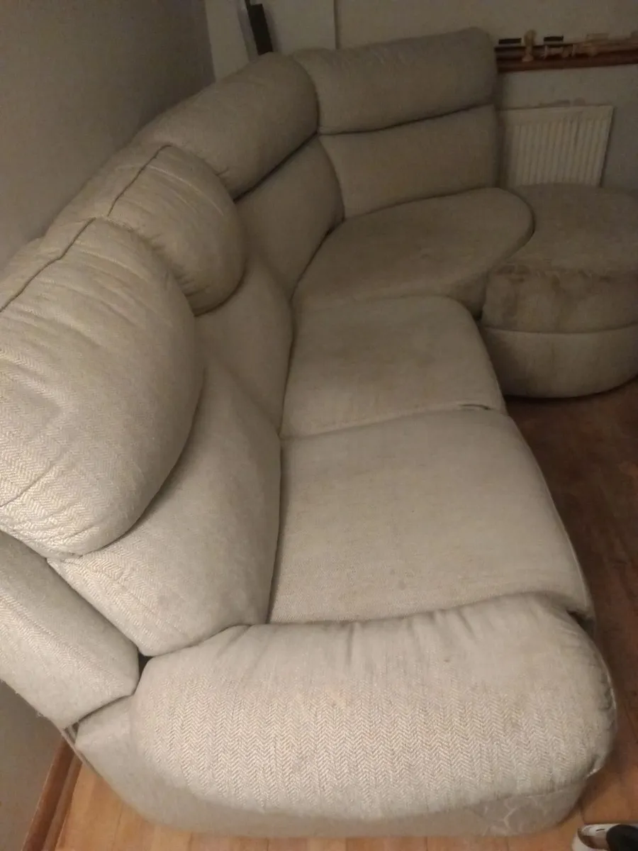 Corner sofa with footstool - Image 3