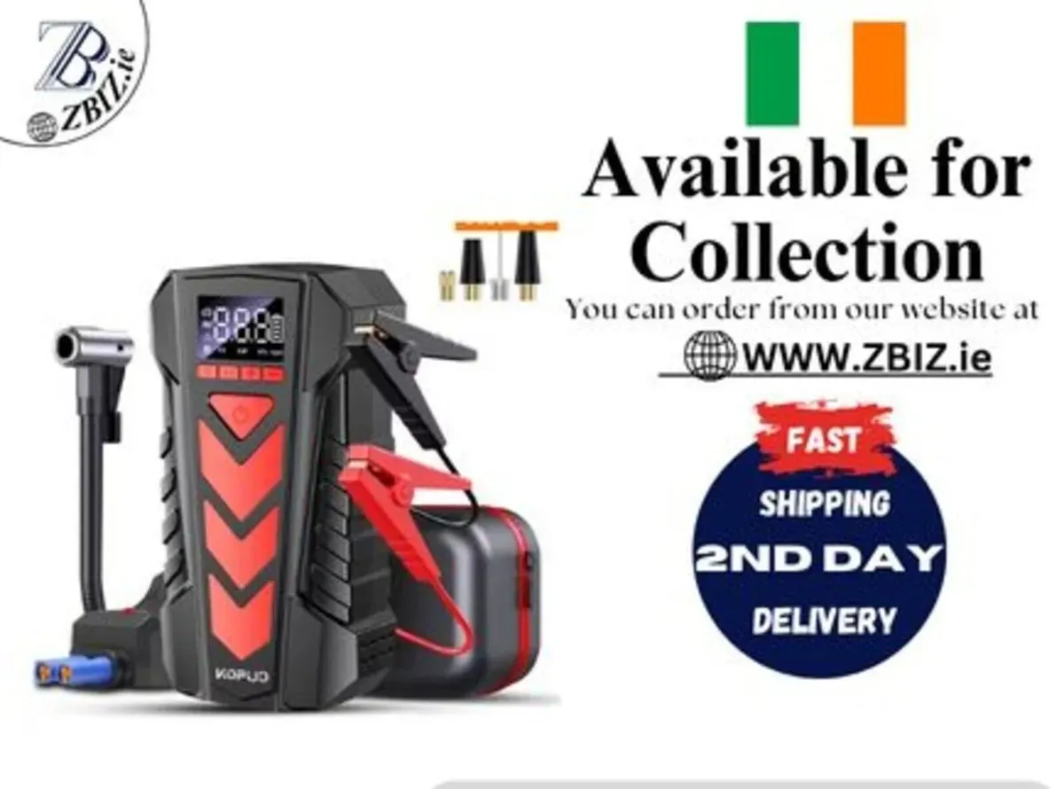 5-in-1 Jump Starter 4000A Air Compressor LED - Image 1