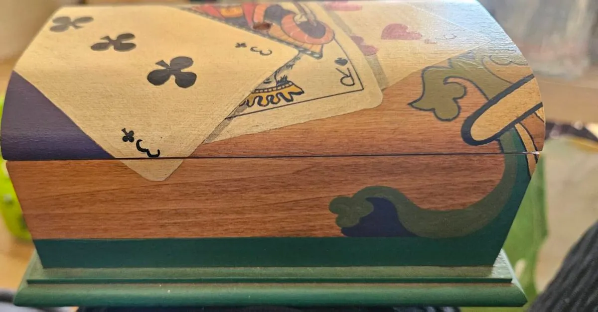 Wooden Playing Card Box - Image 1