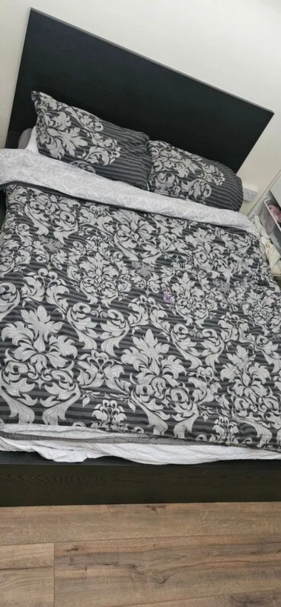 IKEA Malm double bed frame black/ brown - Image 2