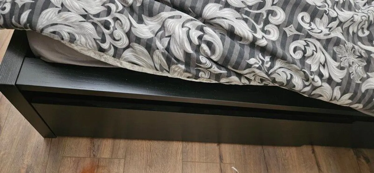 IKEA Malm double bed frame black/ brown - Image 4