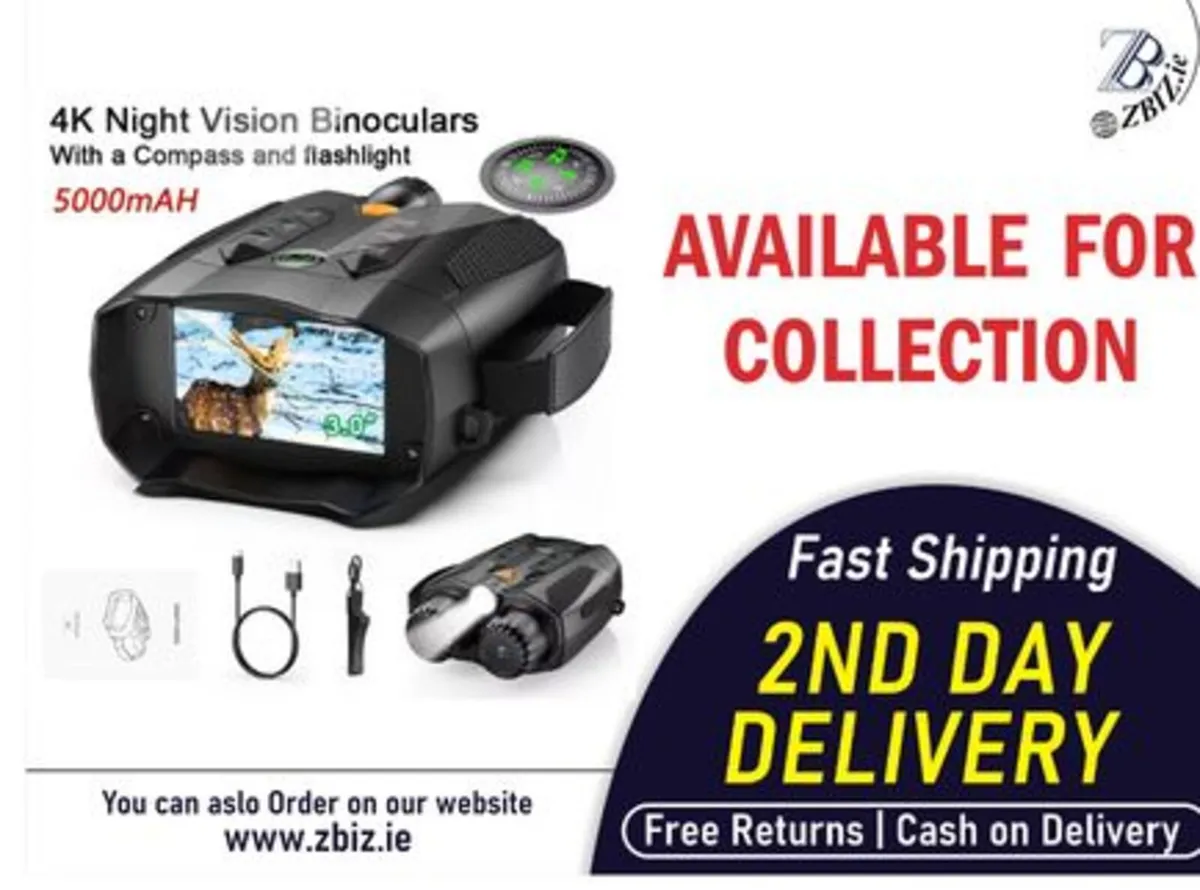 Night Vision Goggles 5000mAh Battery 10x Zoom - Image 1
