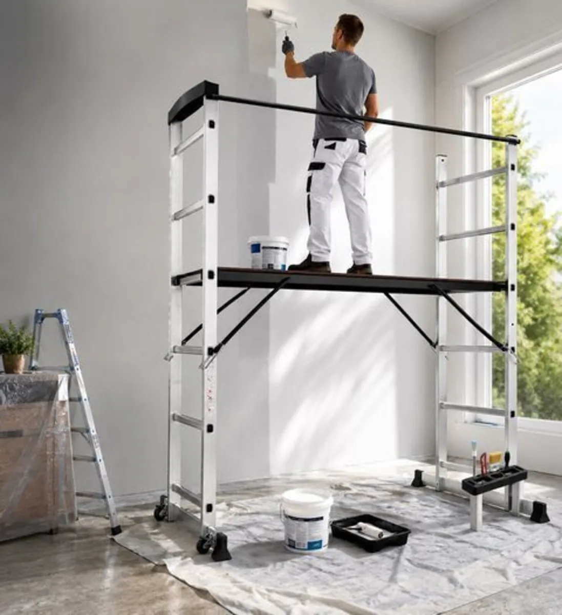 Ladder Scaffold Platform Aluminium Multi-Purpose F - Image 1