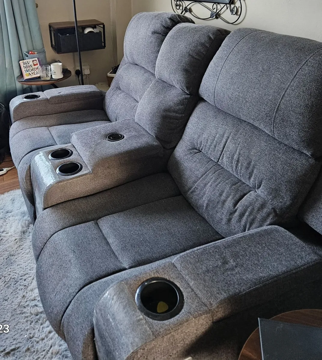 Sofa: Two power recliners, center console - Image 2