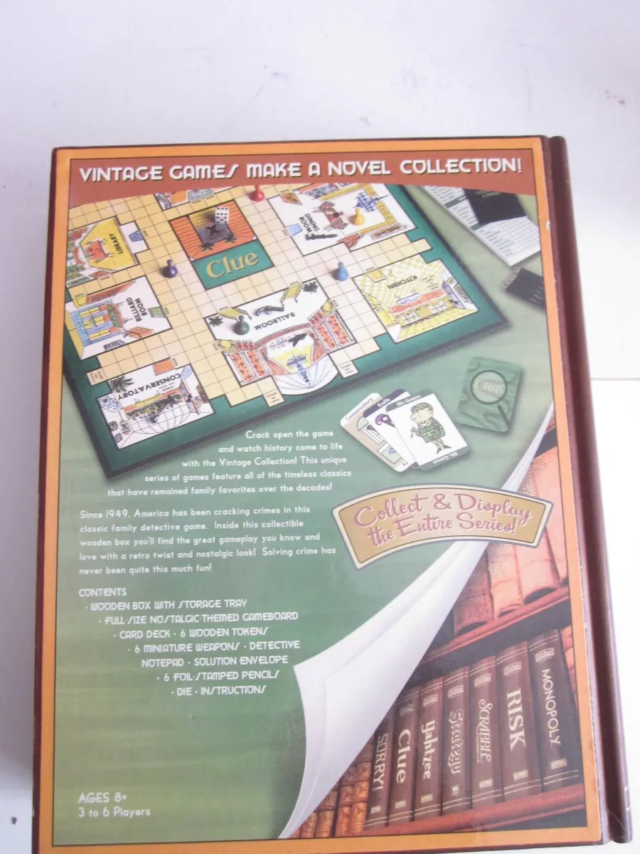 Clue Classic Detective Game Wooden Box - Image 3