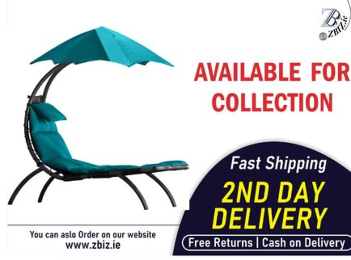 Dream Lounger Steel Turquoise Outdoor Chair - Image 1