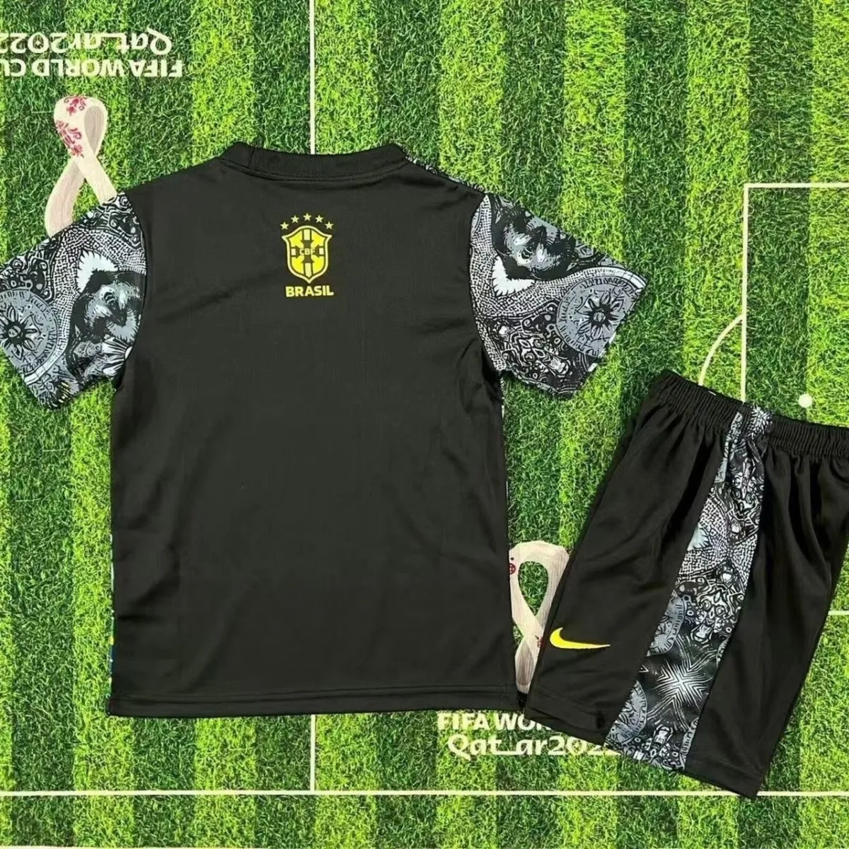 Brazilian kids soccer kit shirt and shorts - Image 3