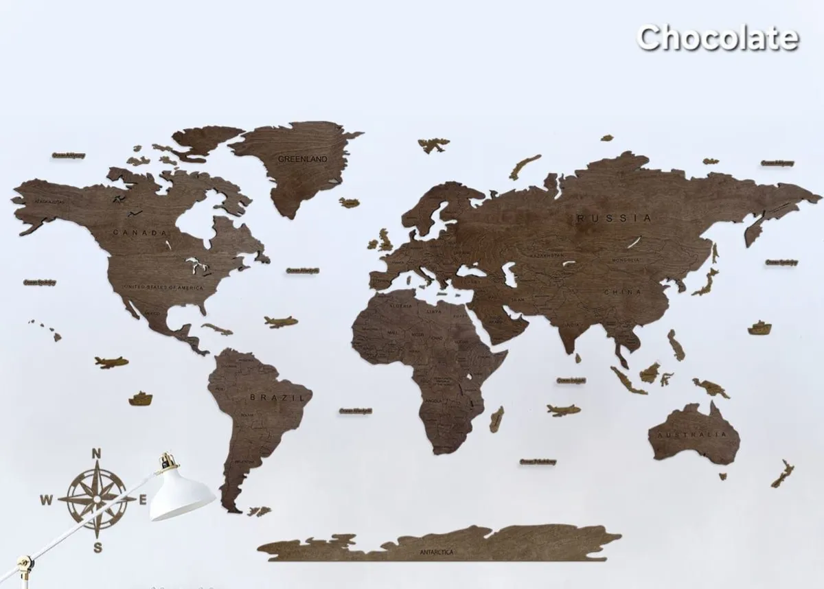 2D Classic Version Map of The World Country Border - Image 2