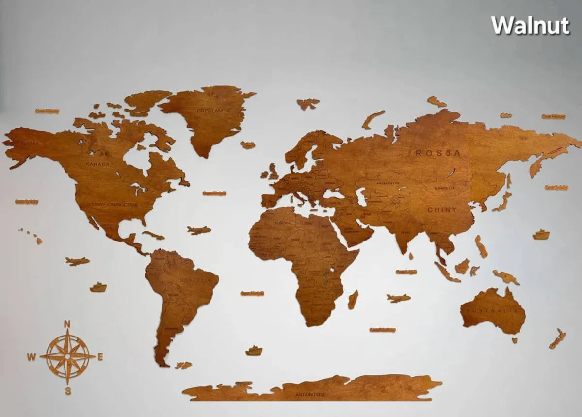 2D Classic Version Map of The World Country Border - Image 3