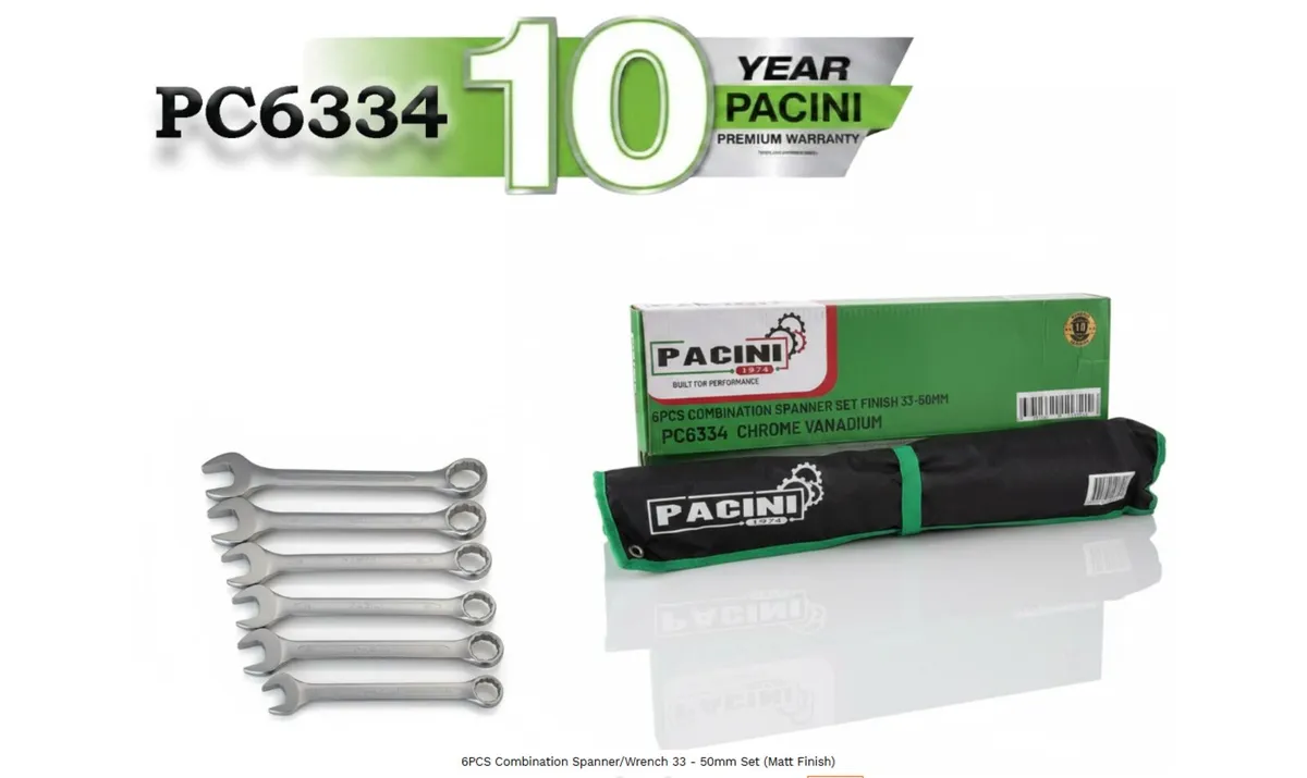 6PCS Combination Spanner/Wrench 33 - 50mm Set - Image 3