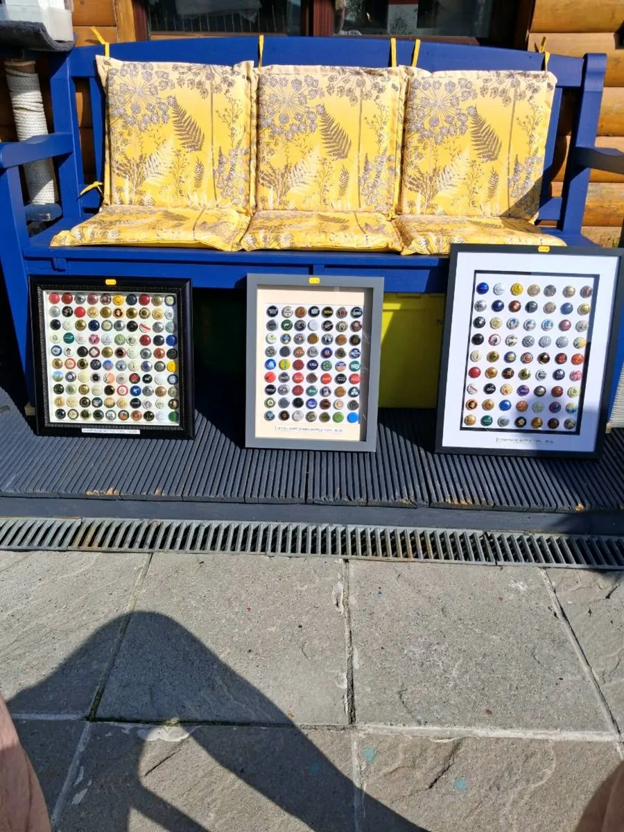 Framed collections of Bottle Tops - Image 1