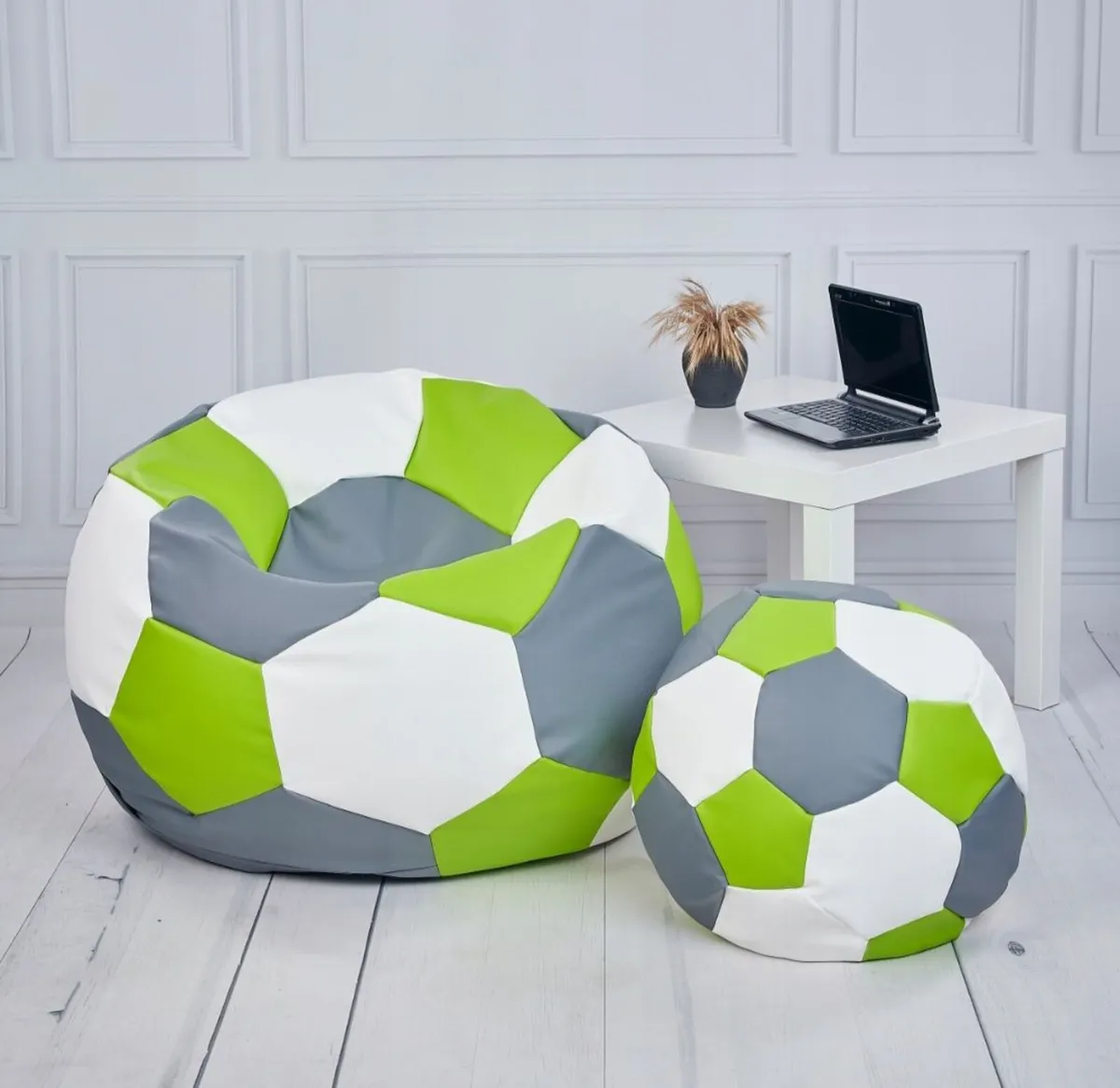 Cushion Seat Bean Bag Poufee Football Chair Sofa - Image 1