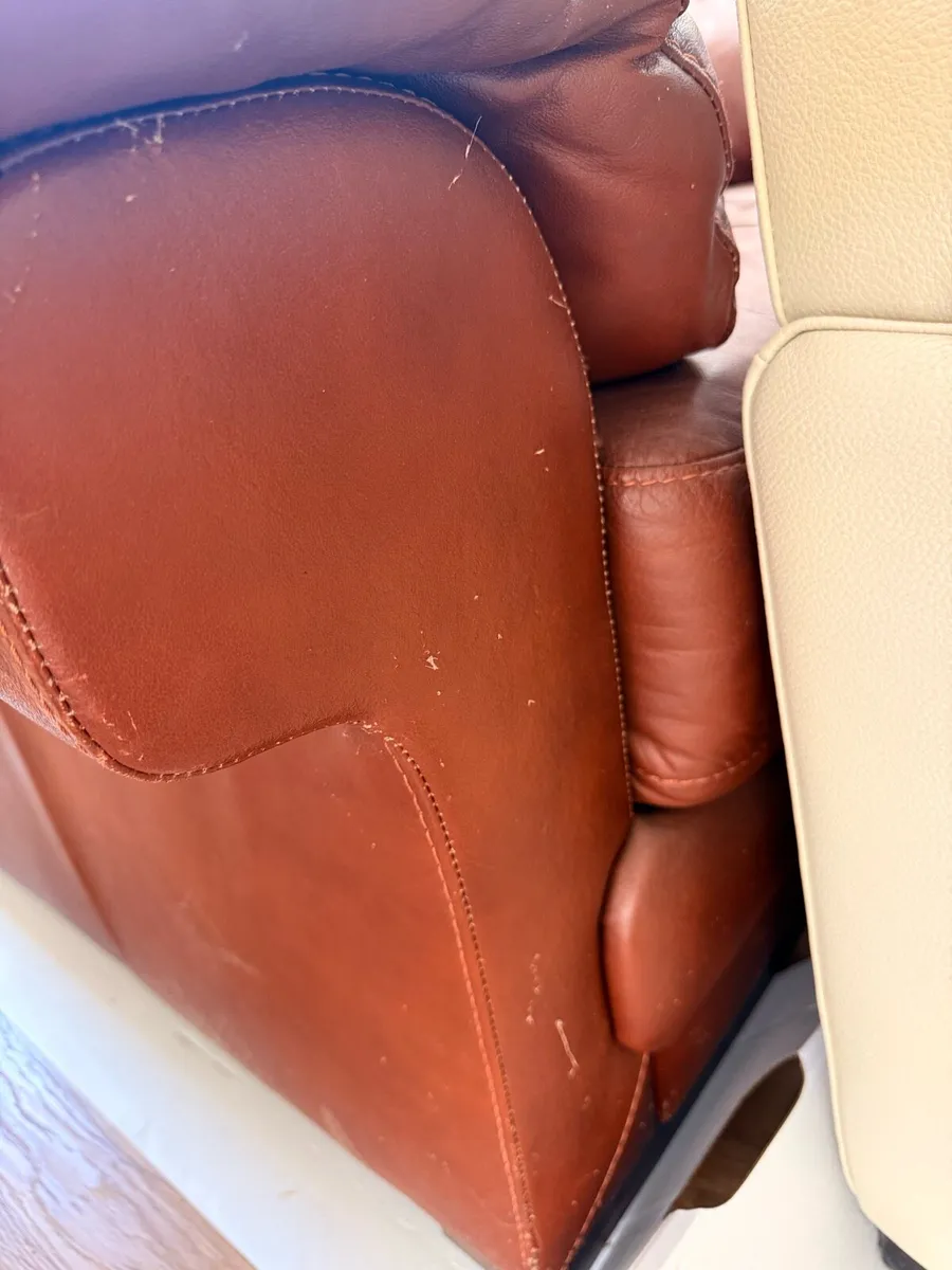Leather arm chair - Image 4