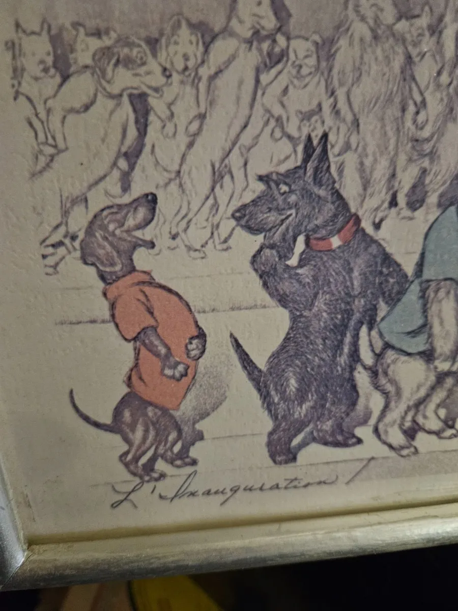 Vintage Boris O'Klien Dogs Picture - Image 2