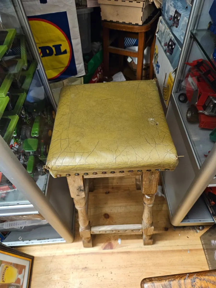 Rustic Pine Stool - Image 1