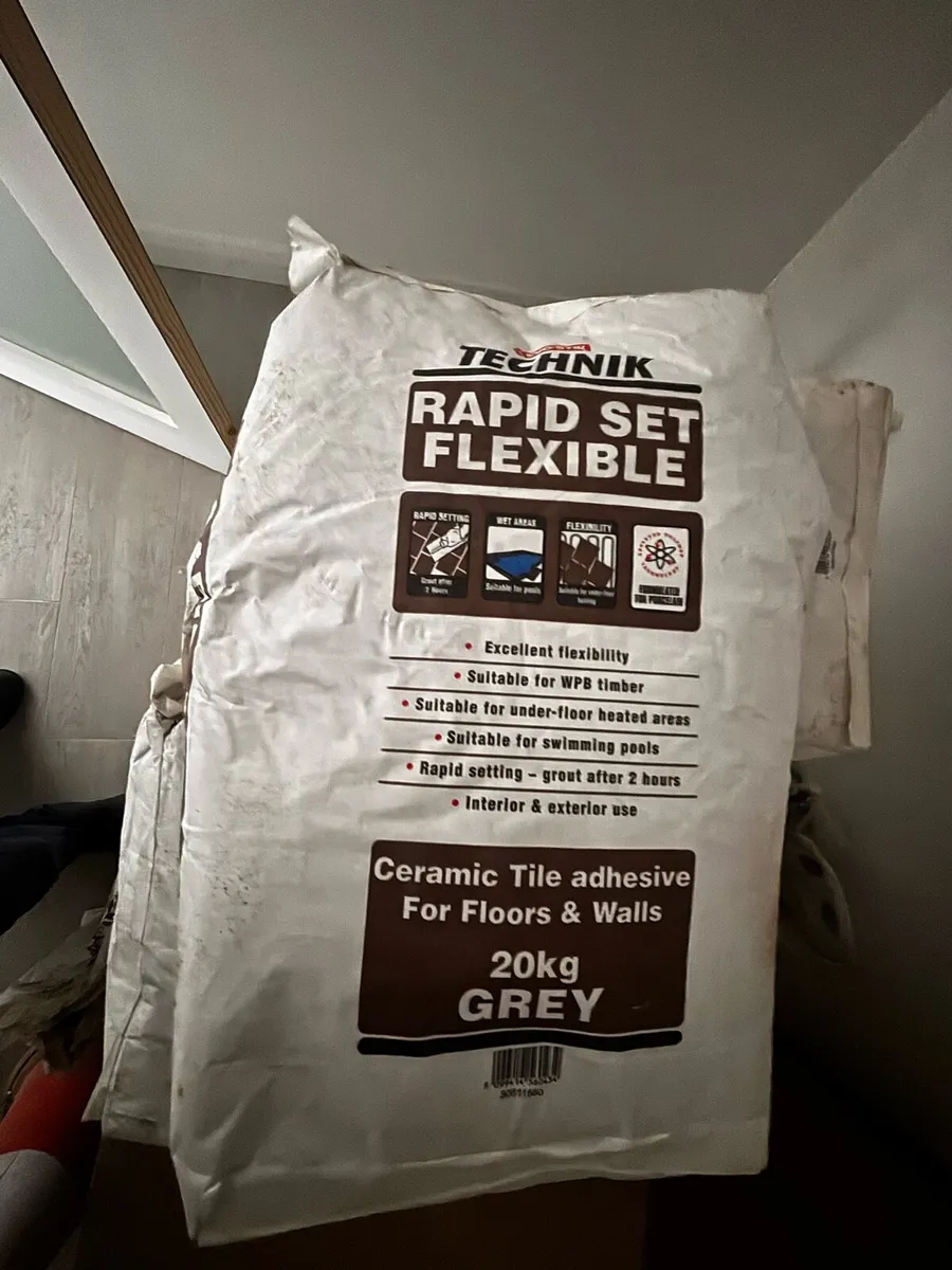 Floor tile adhesive