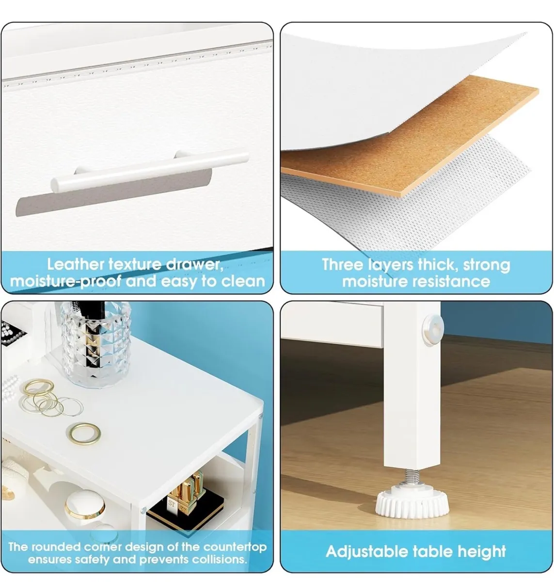 Chest of Drawers, Dresser for Bedroom with 8 Fabri - Image 3