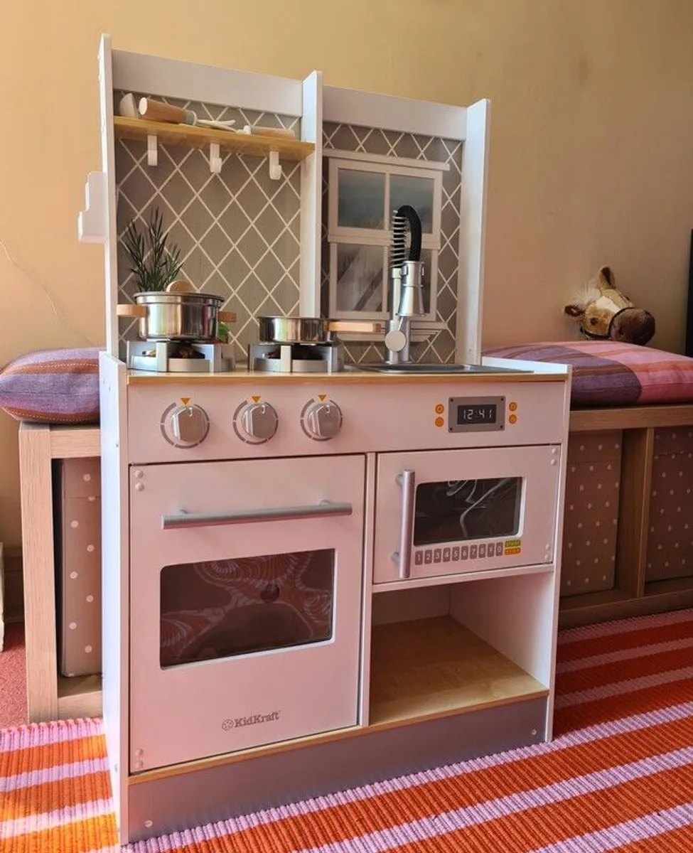 KidKraft Let's Cook Wooden Play Kitchen - Image 1