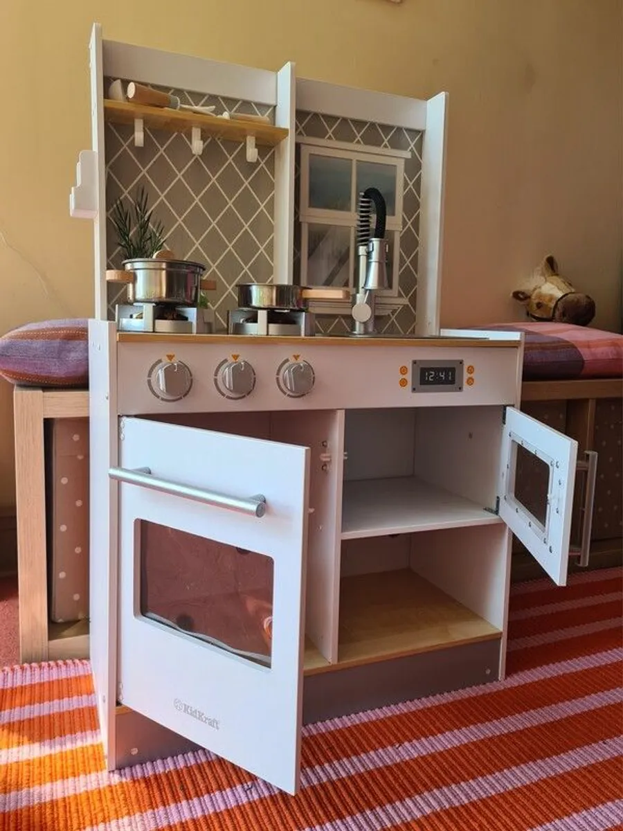 KidKraft Let's Cook Wooden Play Kitchen - Image 2