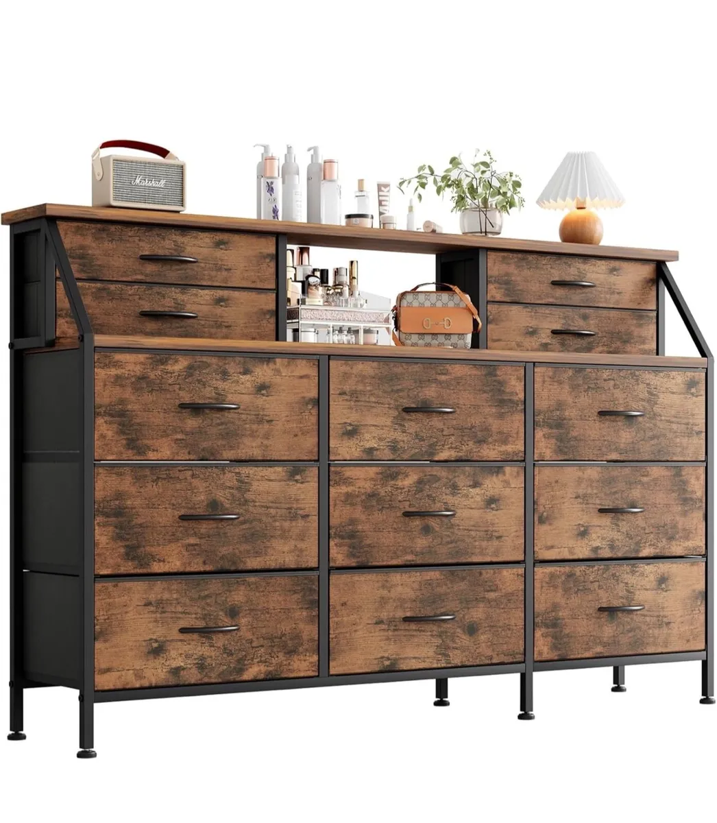Dresser for Bedroom with 13 Drawers, 55” Wide Ches - Image 1