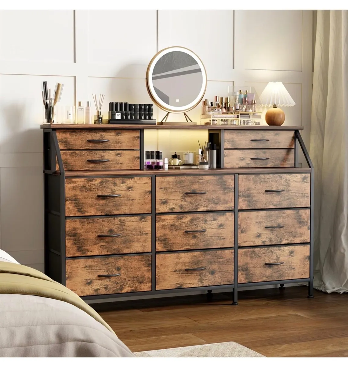 Dresser for Bedroom with 13 Drawers, 55” Wide Ches - Image 4