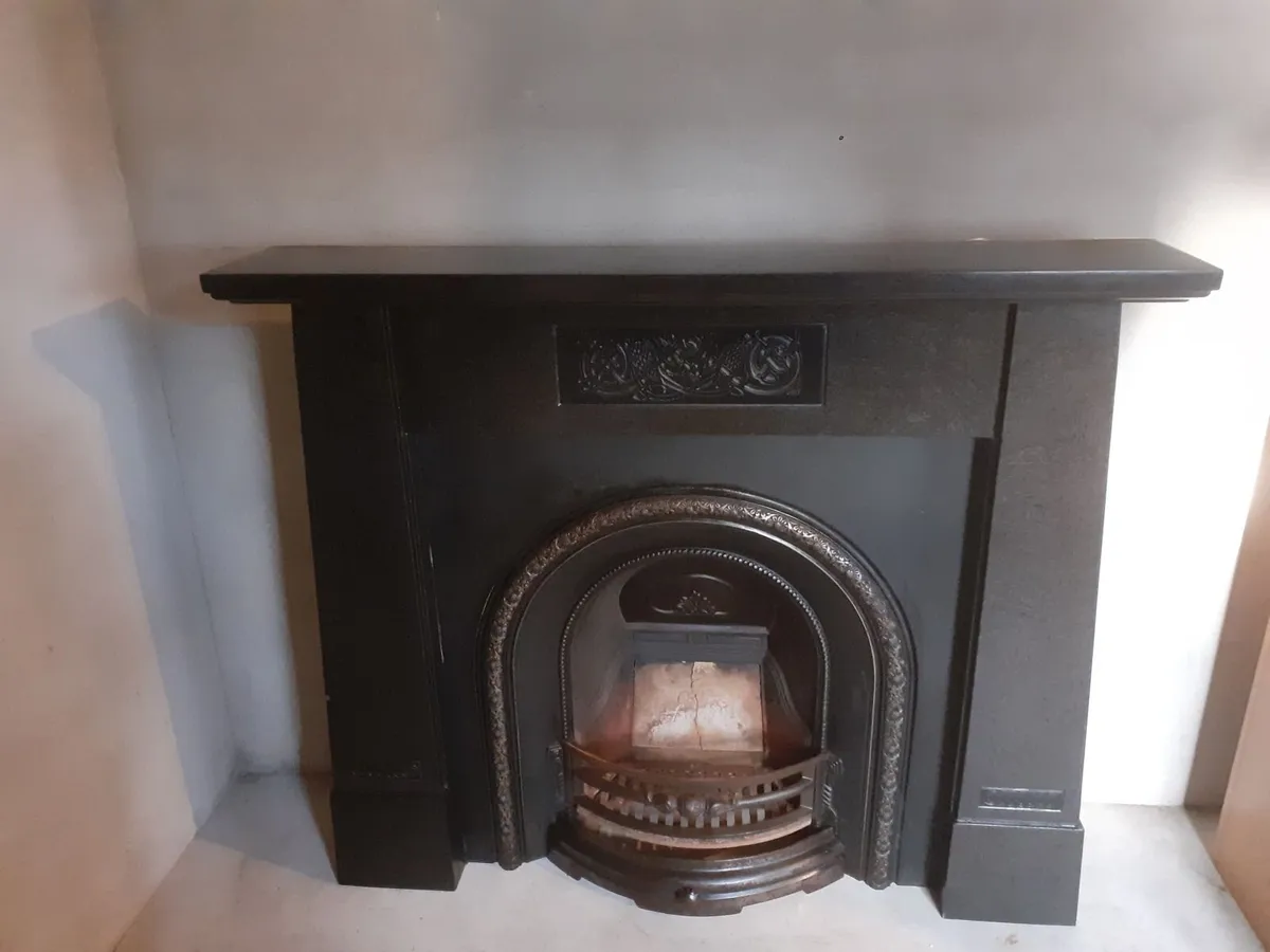 Cast iron fireplace and grate - Image 2