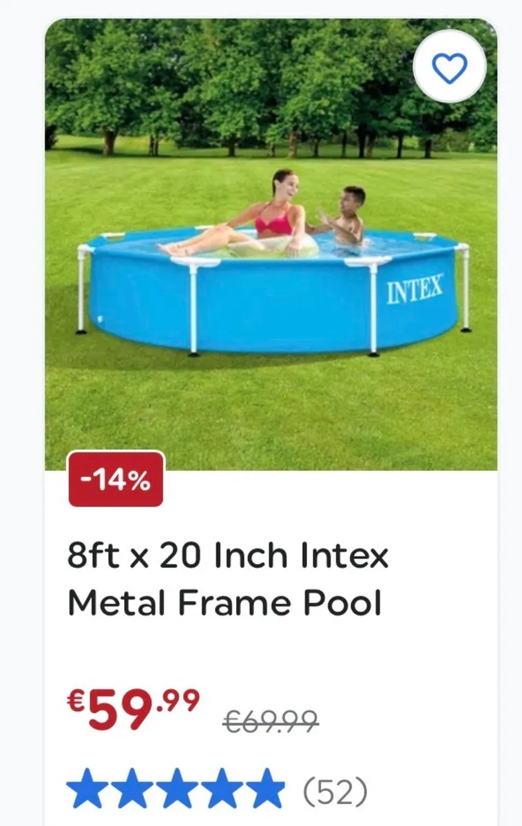 8ft Metal Frame Pool, Pump and Cleaning Kit - Image 1