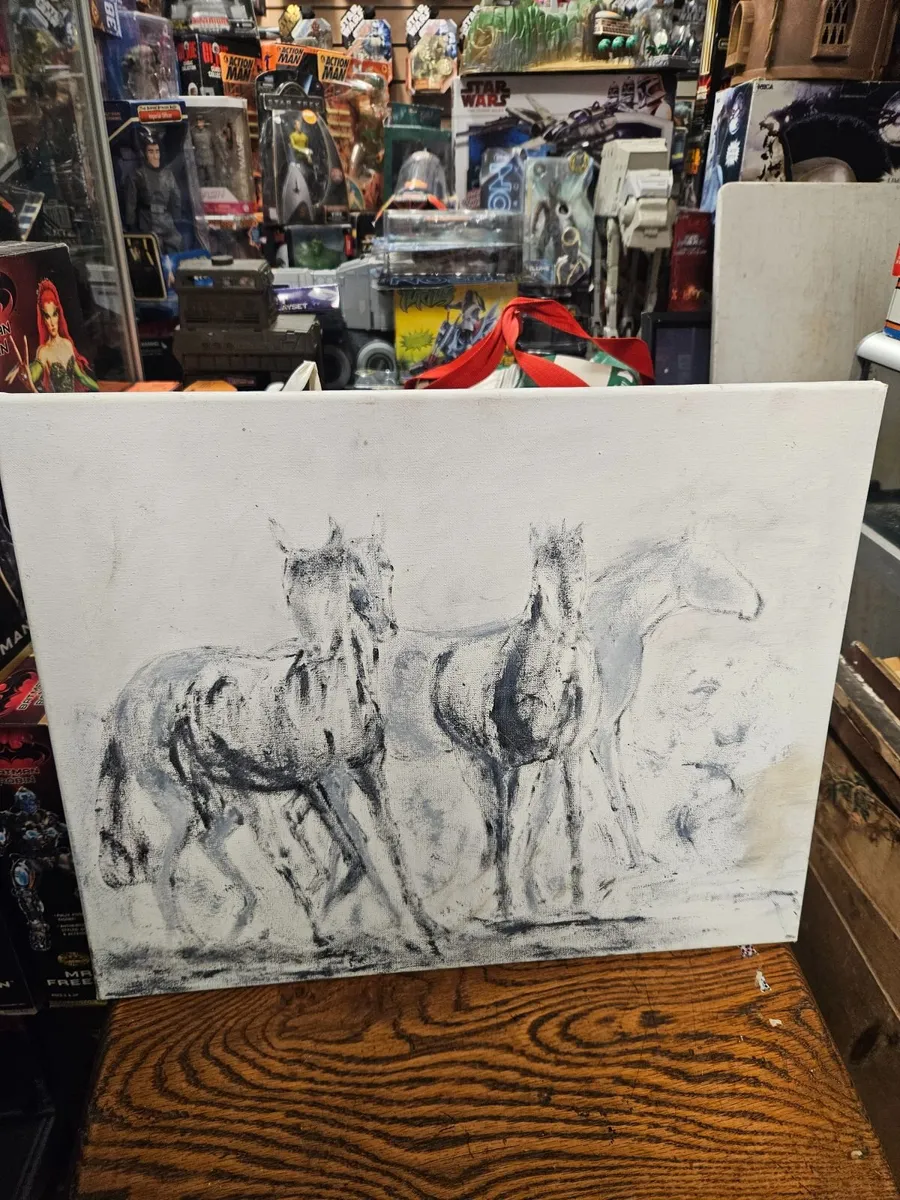 Picture Drawing Painting Horses - Image 1