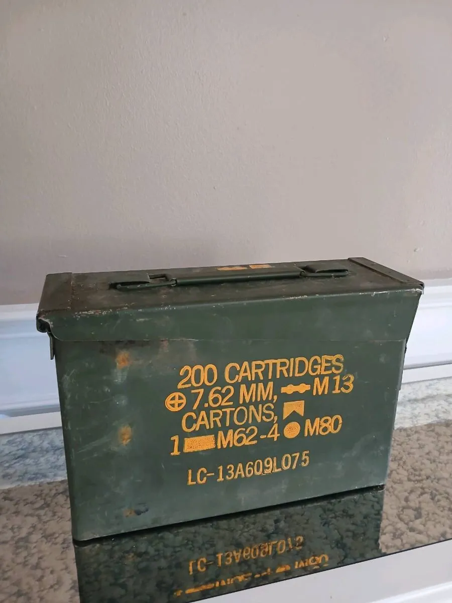 Two Original us army ammo boxes - Image 1