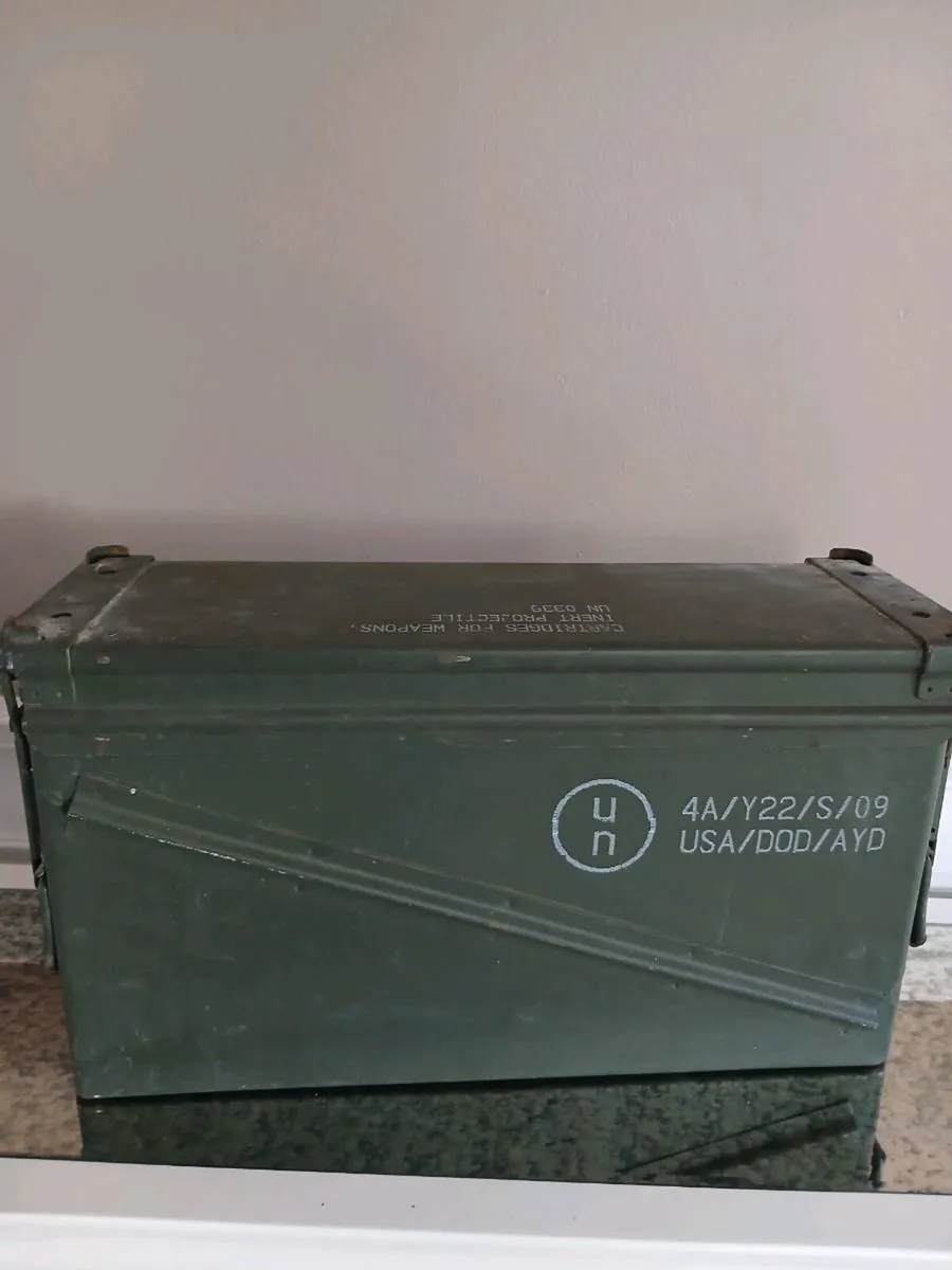 Two Original us army ammo boxes - Image 4