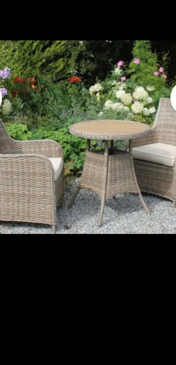 Brand New Basket Rattan Bistro Set - Image 1