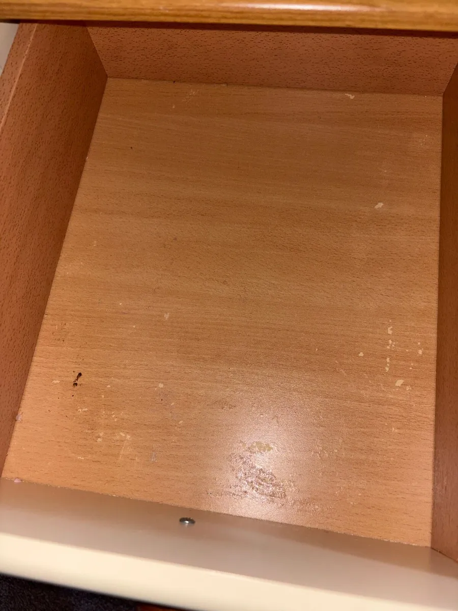 Brown and Cream Bedside Drawers - Image 4