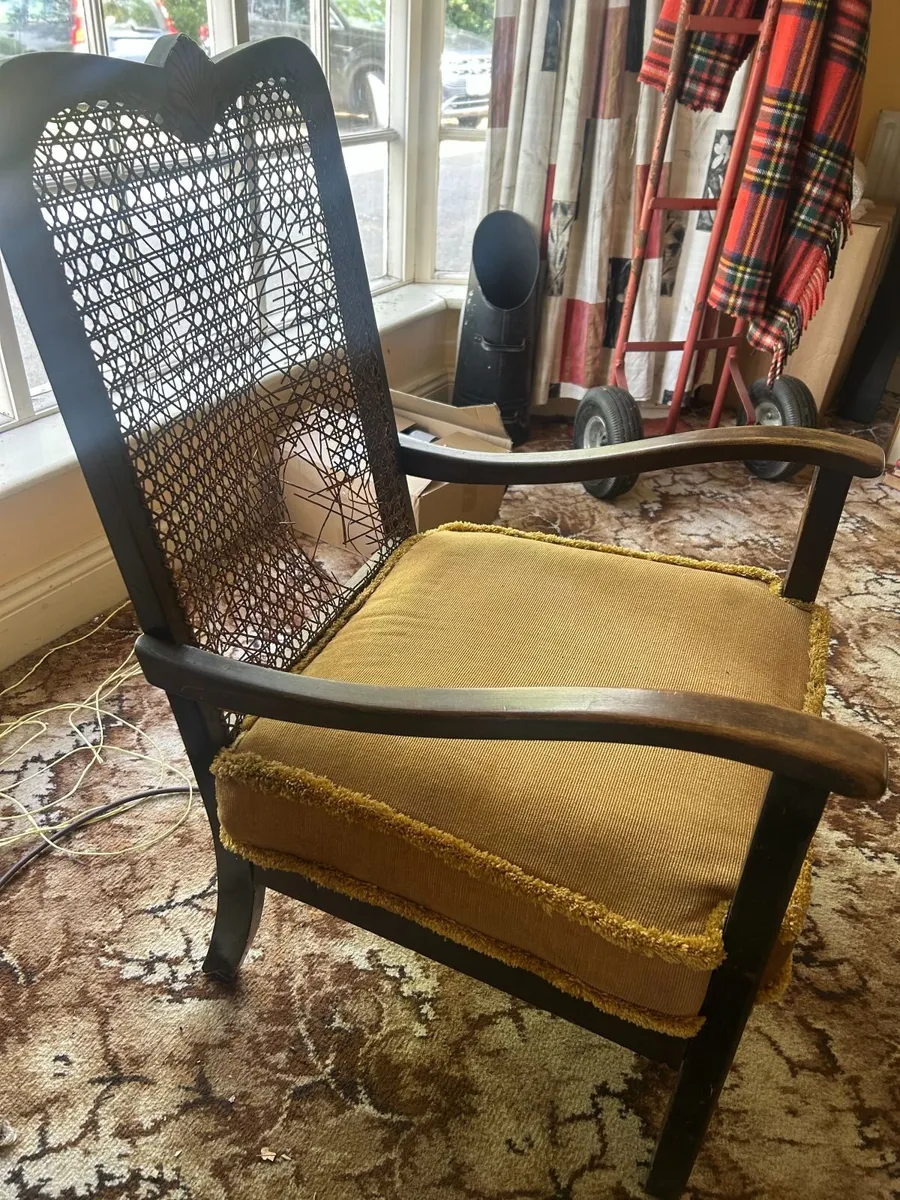 Antique Vintage Bergère Armchair – Restoration/Upc - Image 2