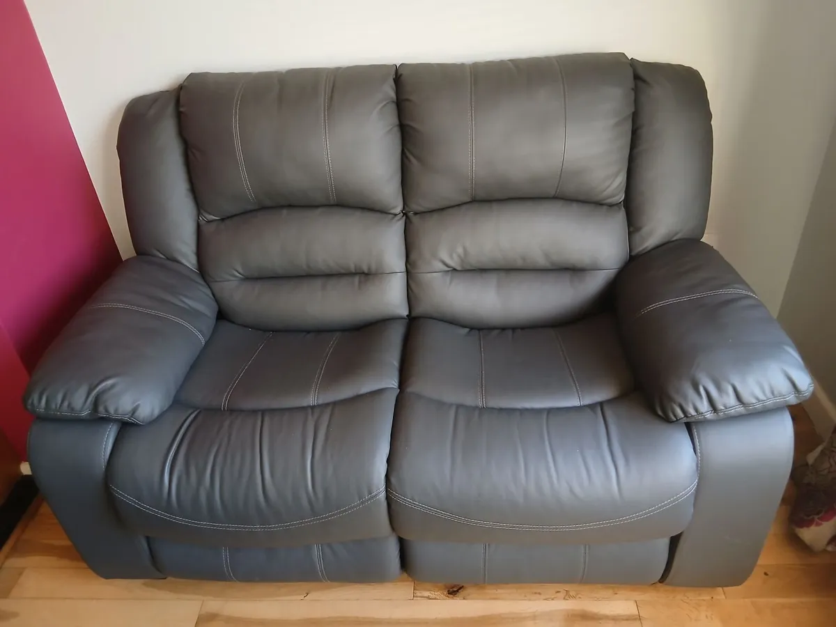 Black 2 seater couch - Image 2