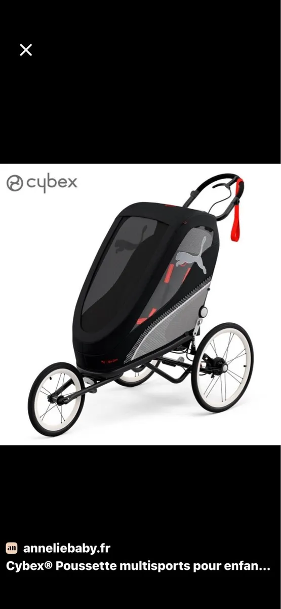 Bike trailer jogging stroller  Cybex x puma Zeno - Image 1