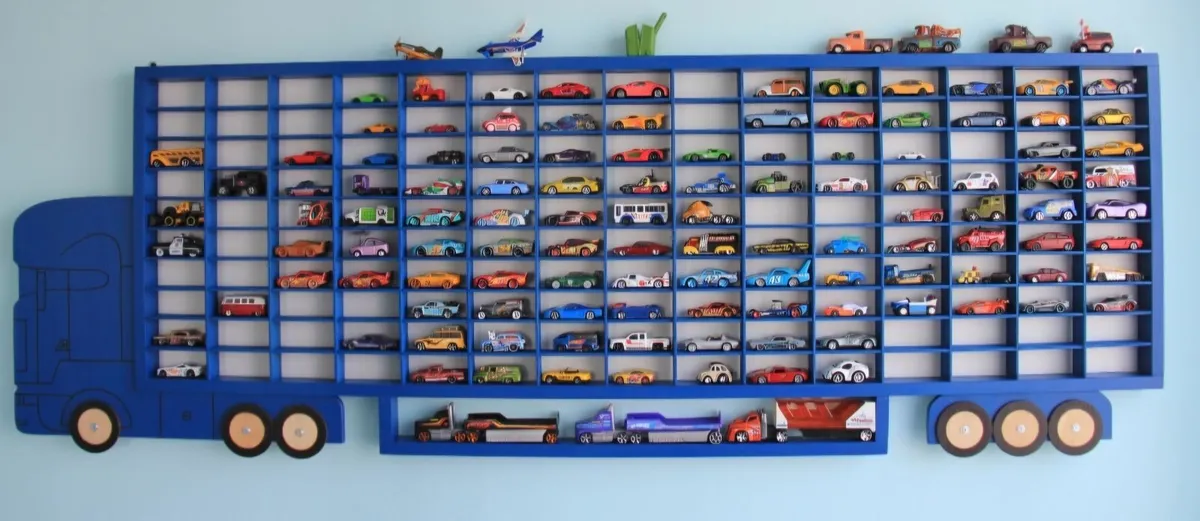 Shelf Cabinet Display Organizer Hot Wheels Storage - Image 1