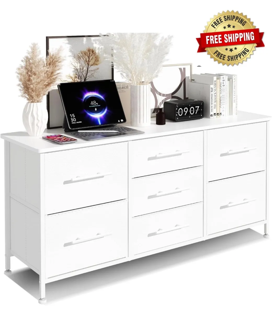 Chest of Drawers, Dresser for Bedroom with 7 Fabri - Image 1