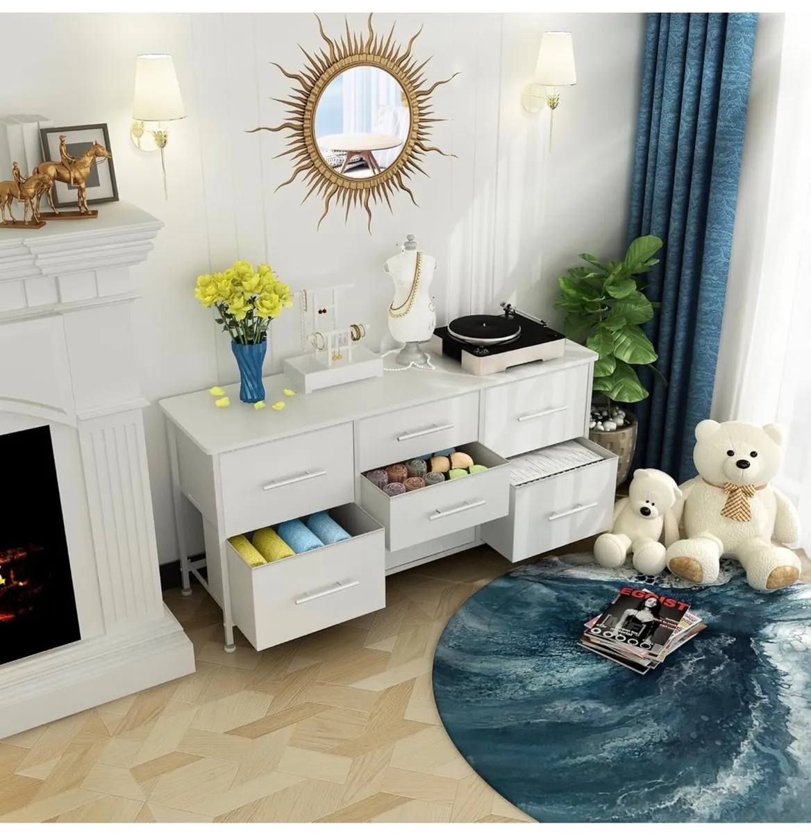 Chest of Drawers, Dresser for Bedroom with 7 Fabri - Image 2