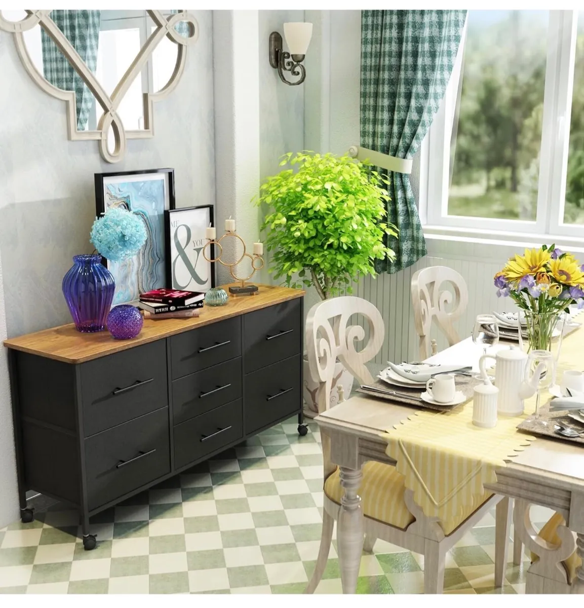 Chest of Drawers, Dresser for Bedroom with 7 Fabri - Image 2