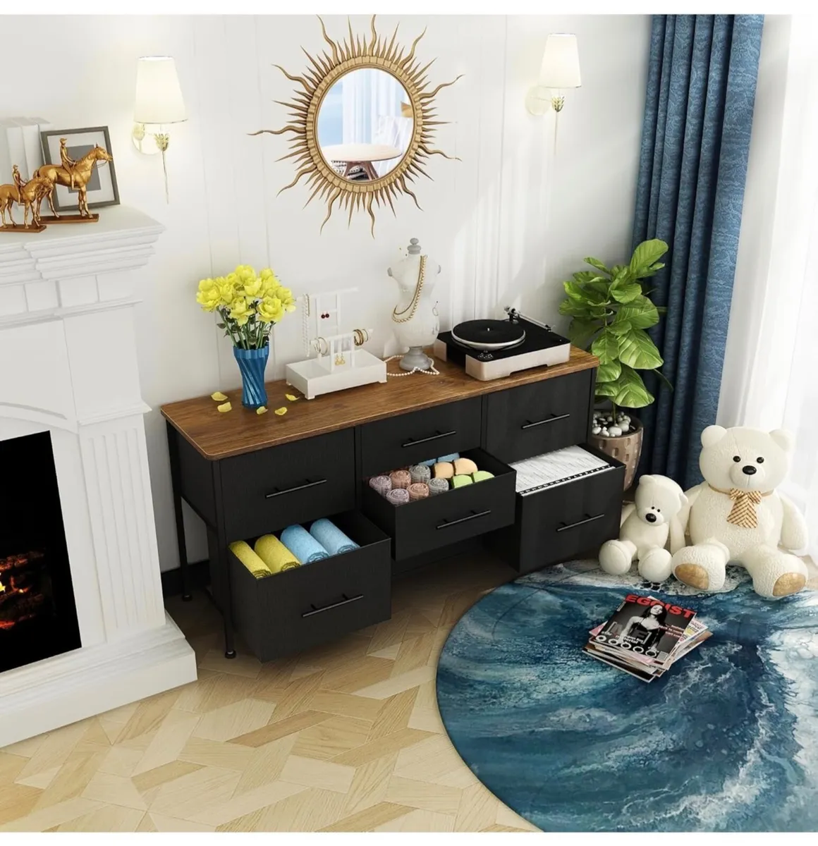 Chest of Drawers, Dresser for Bedroom with 7 Fabri - Image 3