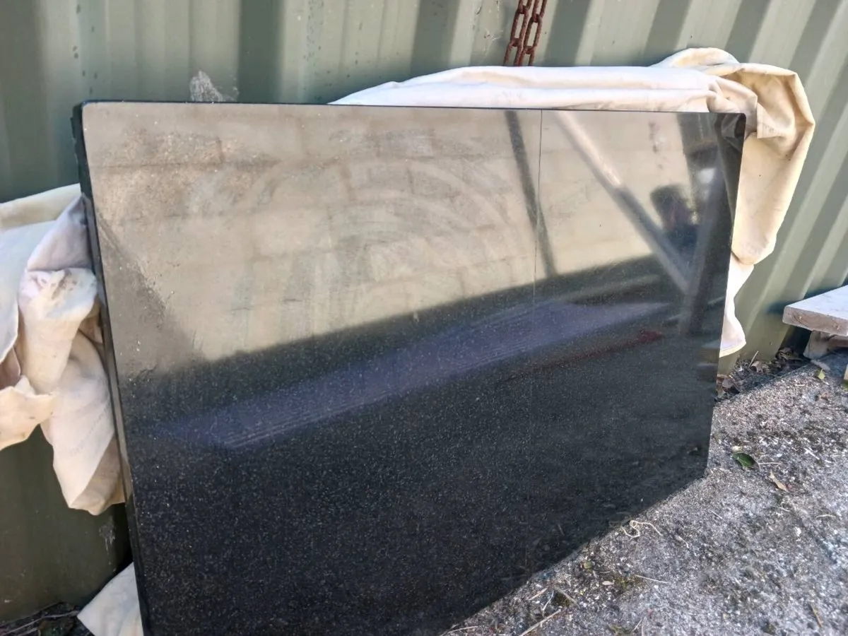 Black Marble /granite fireplace hearth/plinth. - Image 1