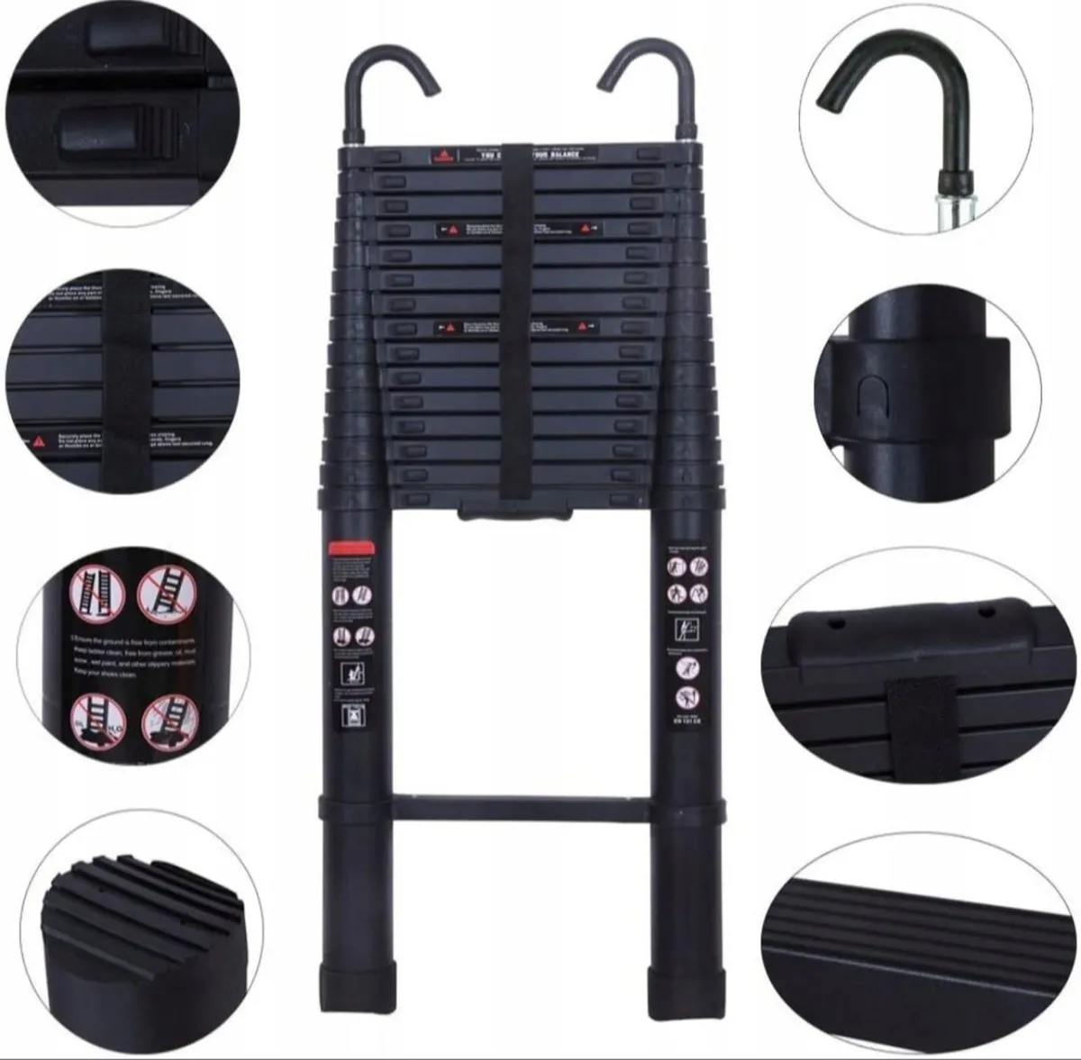 Portable Telescopic Ladder 6.2m 20.3ft - Image 3
