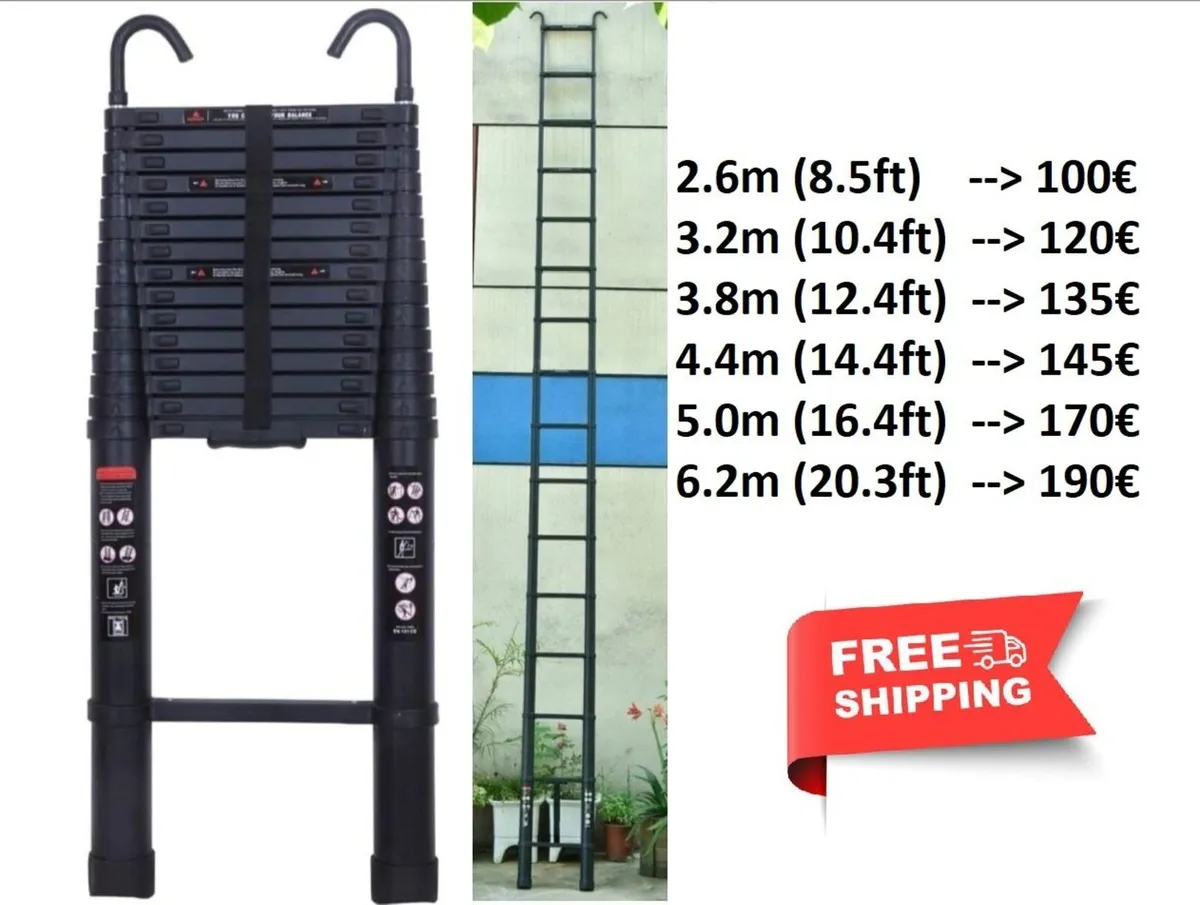 Portable Telescopic Ladder 6.2m 20.3ft - Image 4