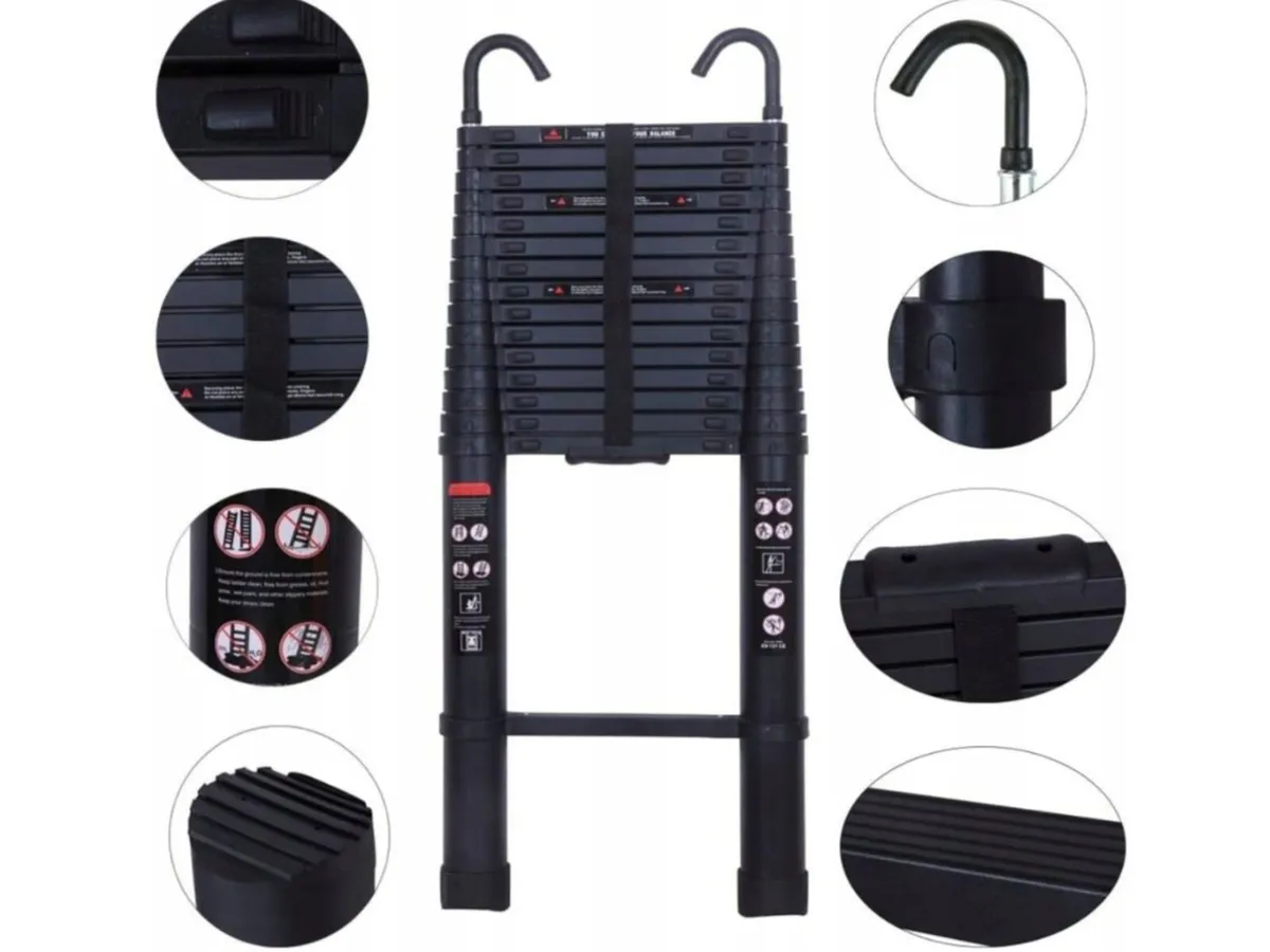 Portable Telescopic Ladder Lightweight DIY - Image 3