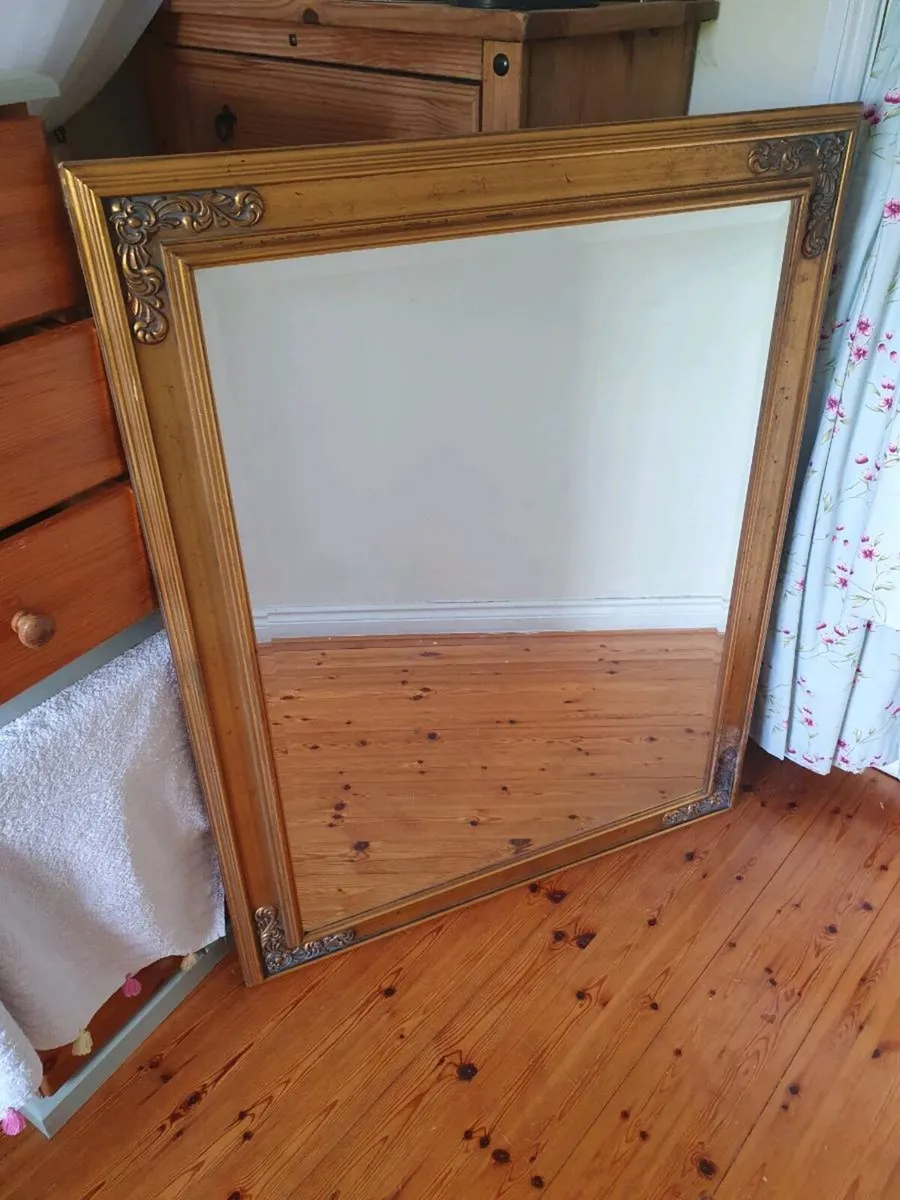 Large  gold frame  mirror 4ftx 3ft - Image 1