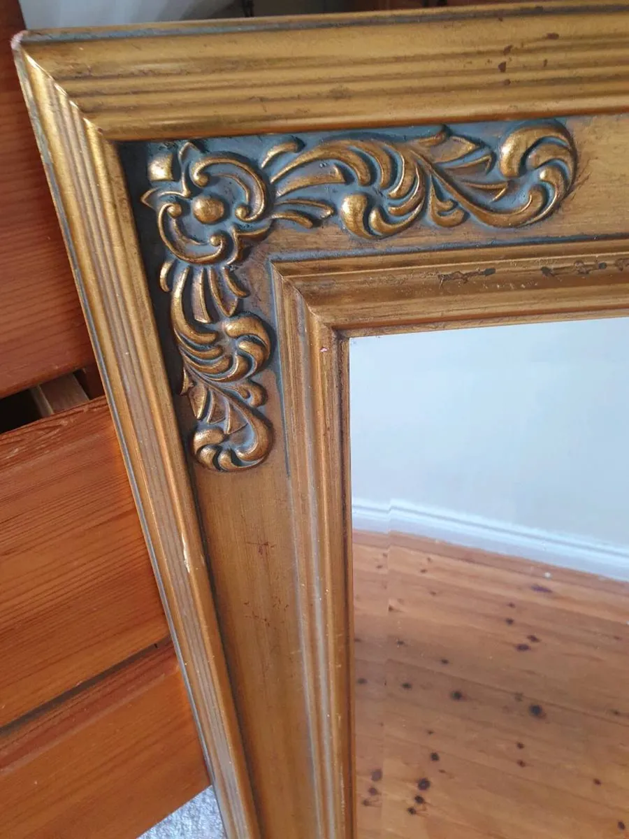 Large  gold frame  mirror 4ftx 3ft - Image 2