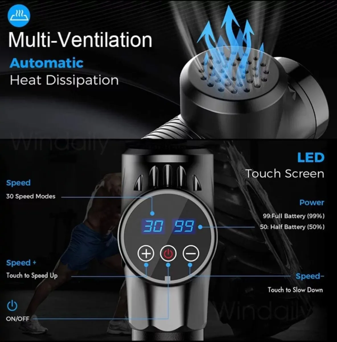 Massage Gun Physio Muscles Recovery - Image 4